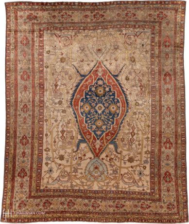 Heriz - Silk carpet, North-West Persia, circa 1875, 12'0" x 9'10", ref 05067
