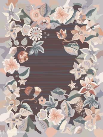 Blooming Savonnerie, Modern carpet, ref Custom