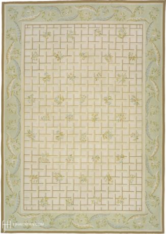 Basket Weave Aubusson, Traditional carpet, ref Custom