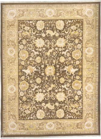 Earthly Garden, Traditional carpet, ref Custom