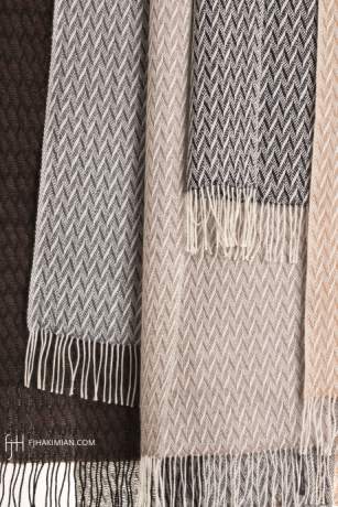 Baby Alpaca Scarf upholstery fabric, Peru, circa 2018, 5'6" x 1'0", ref FTP-ZigZag