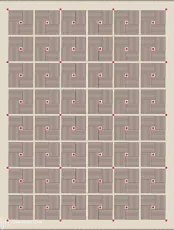 Swedish Square II, Swedish Inspired carpet, ref Custom