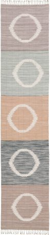 WHITE CIRCLES (AA) carpet, Sweden, circa 2015, 11'8" x 2'6", ref 26103