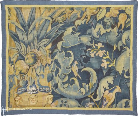 Large Leaf Tapestry, France, 17th Century, 4'0" x 3'7", ref 02996