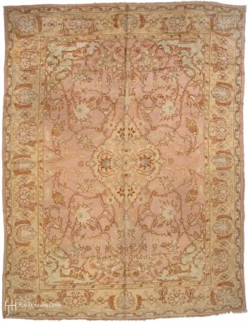 Oushak carpet, Turkey, circa 1890, 12'11" x 9'9", ref 04038