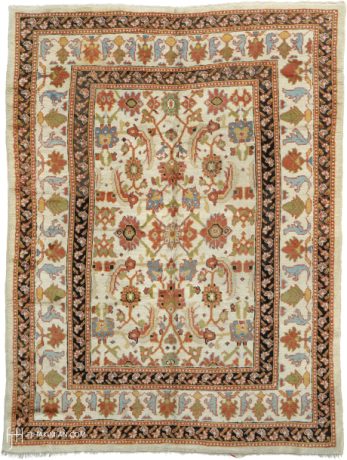 Oushak carpet, Turkey, circa 1890, 9'0" x 6'7", ref 04049