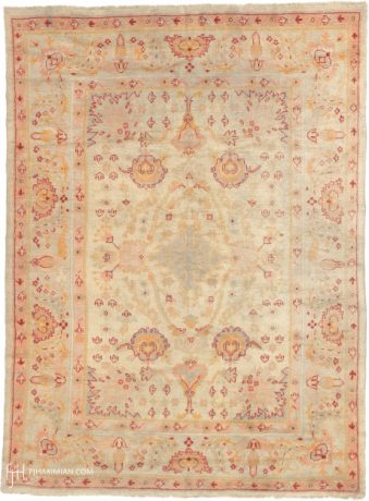 Oushak carpet, Turkey, circa 1900, 11'4" x 8'2", ref 04109