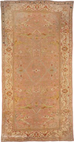 Oushak carpet, Turkey, circa 1890, 14'7" x 7'4", ref 04121