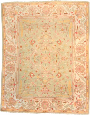 Oushak carpet, Turkey, circa 1900, 11'0" x 8'7", ref 04137