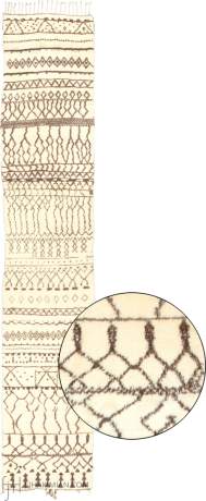 Beni Ourain, Berber carpet, Morocco, 21st Century, 20'5" x 3'8", ref 15445