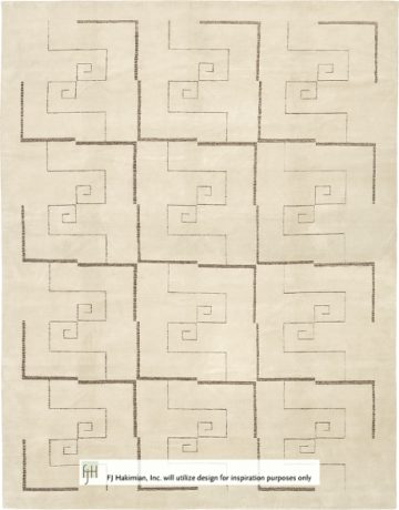 Maiandros, Art Deco carpet, Nepal, circa 2007, 12'0" x 9'3", ref 16921