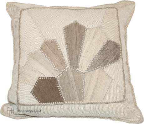 Vintage Kilim Composition Pillow, Persia, Mid-20th Century, 1'8" x 1'8", ref 23328