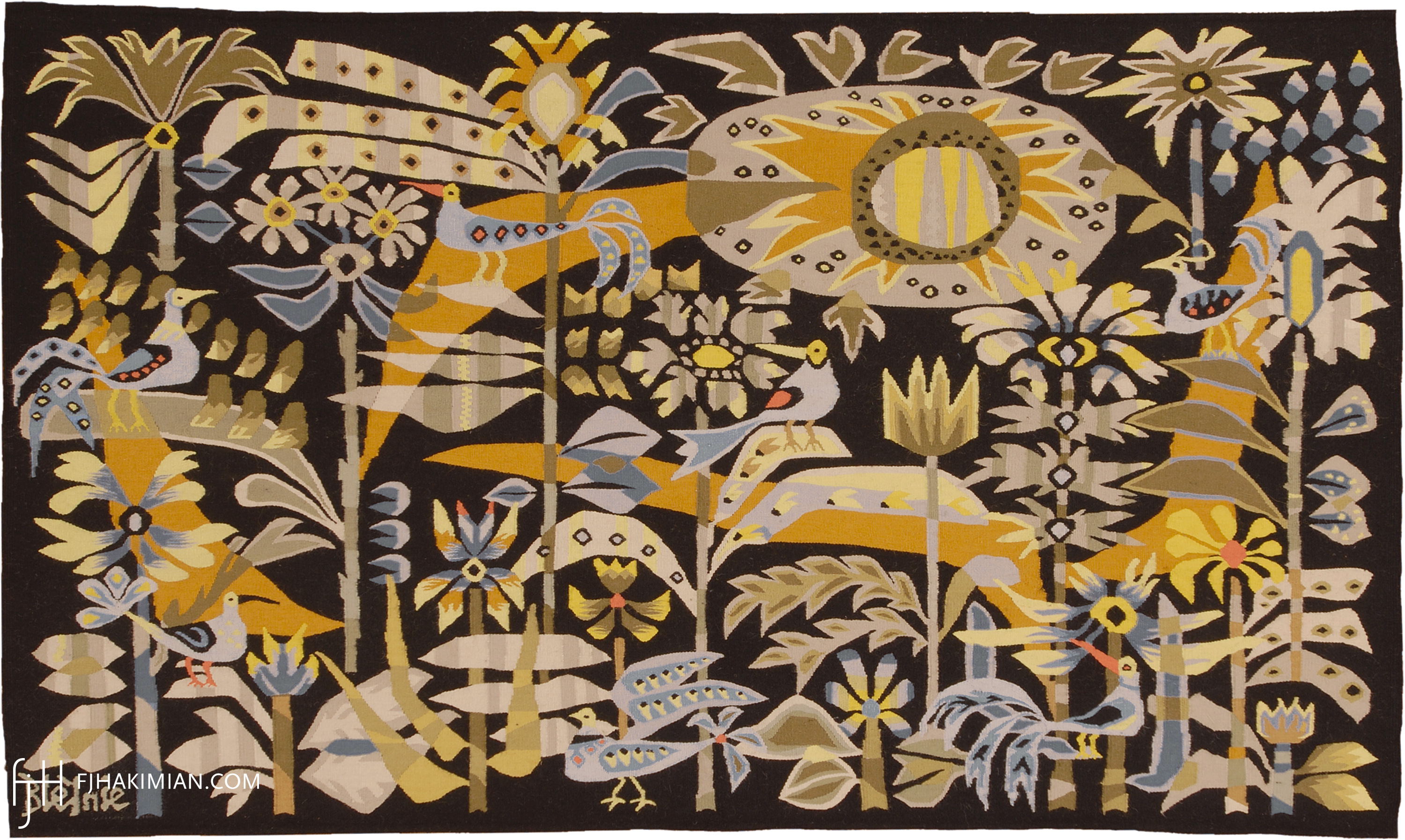 Swedish Art Deco Tapestry by Bleynie | FJ Hakimian | Carpet Gallery in NYC