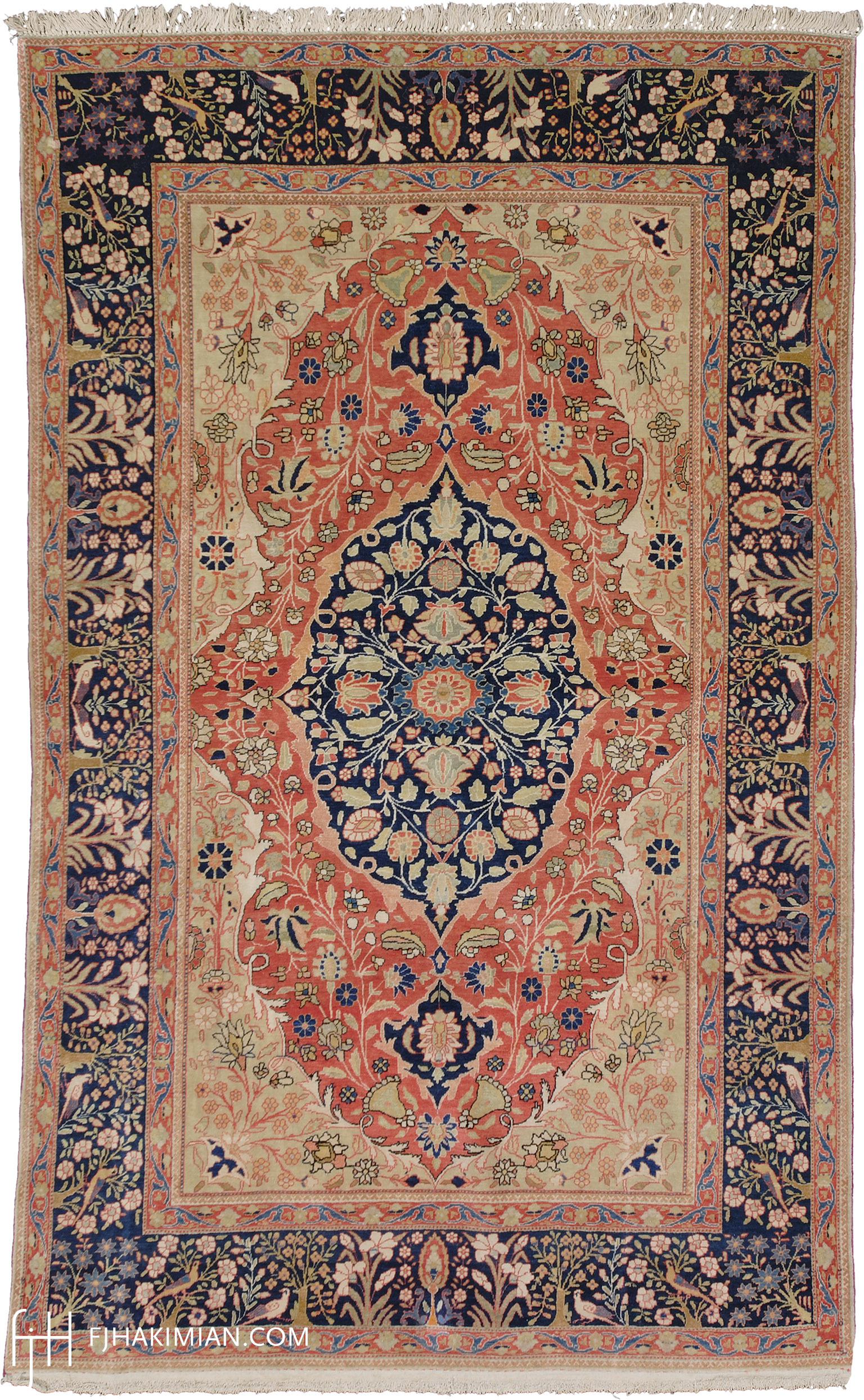 11073 Persian Mohtasham Kashan Rug | FJ Hakimian