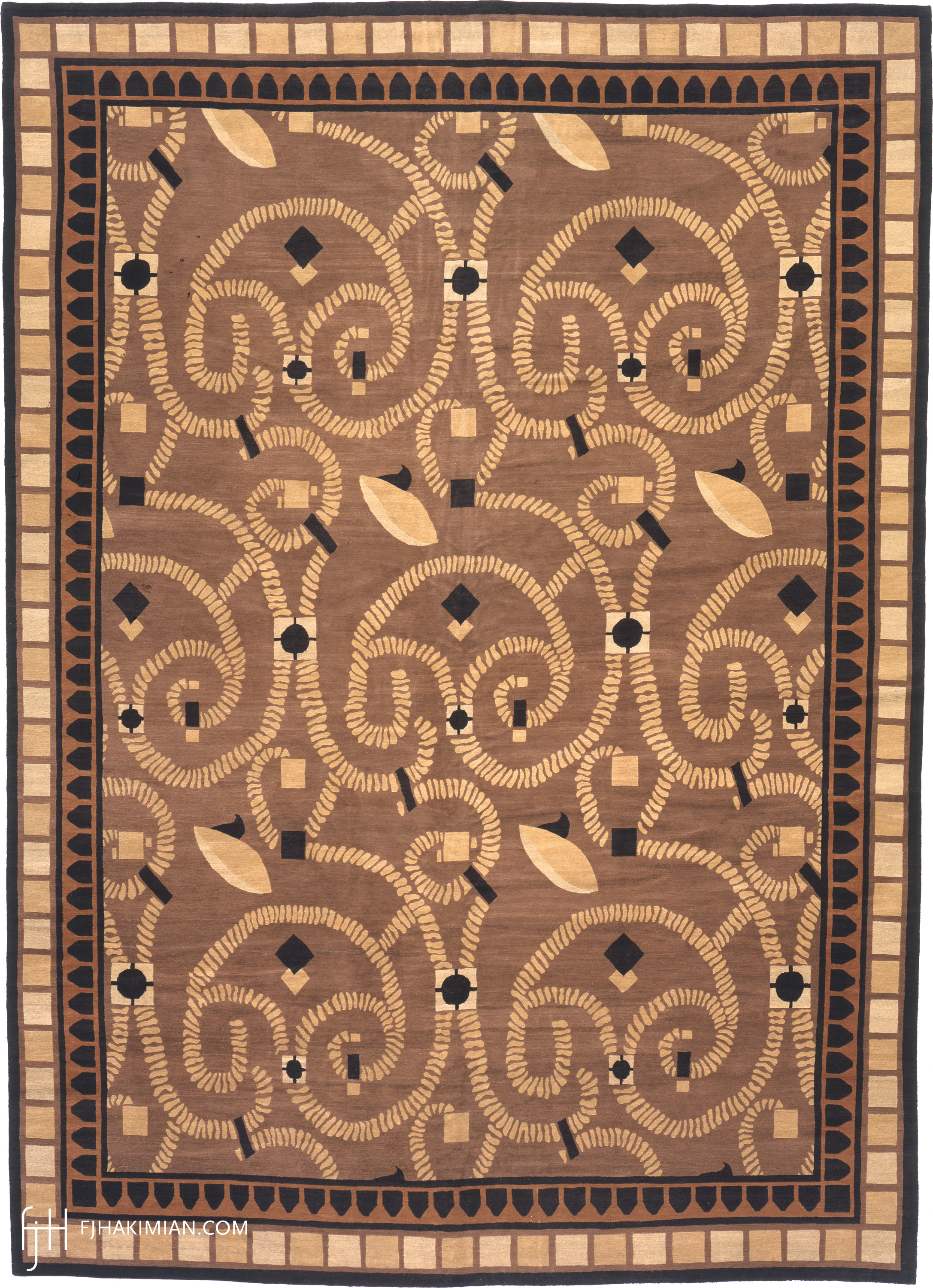 Football Savonnerie Design | Custom Modern & 20th Century Design Carpet | FJ Hakimian | Carpet Gallery in NYC