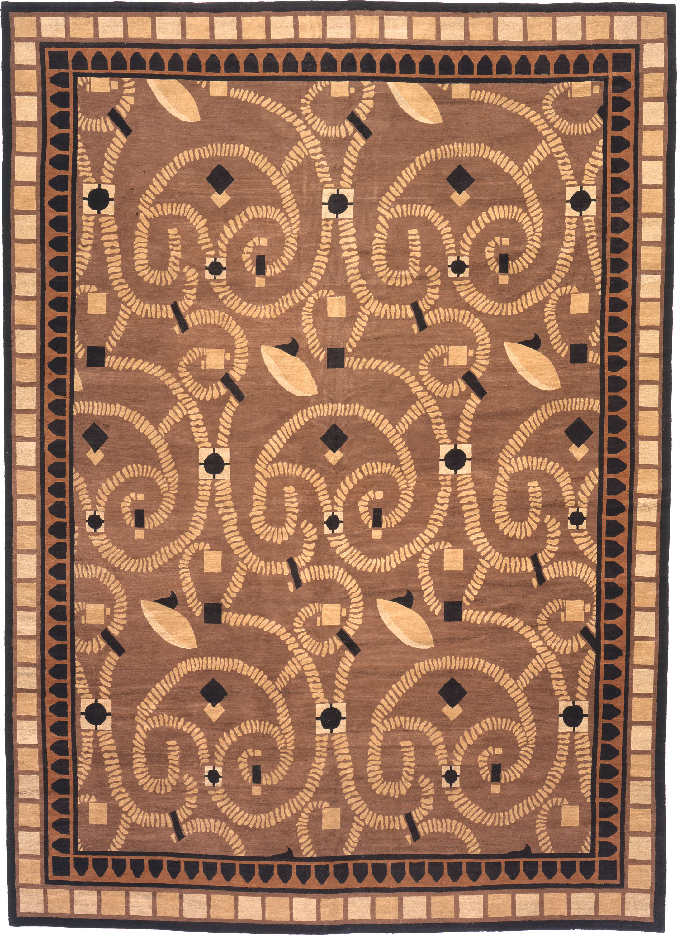 Football Savonnerie Design | Custom Modern Carpets | FJ Hakimian | Carpet Gallery in NY