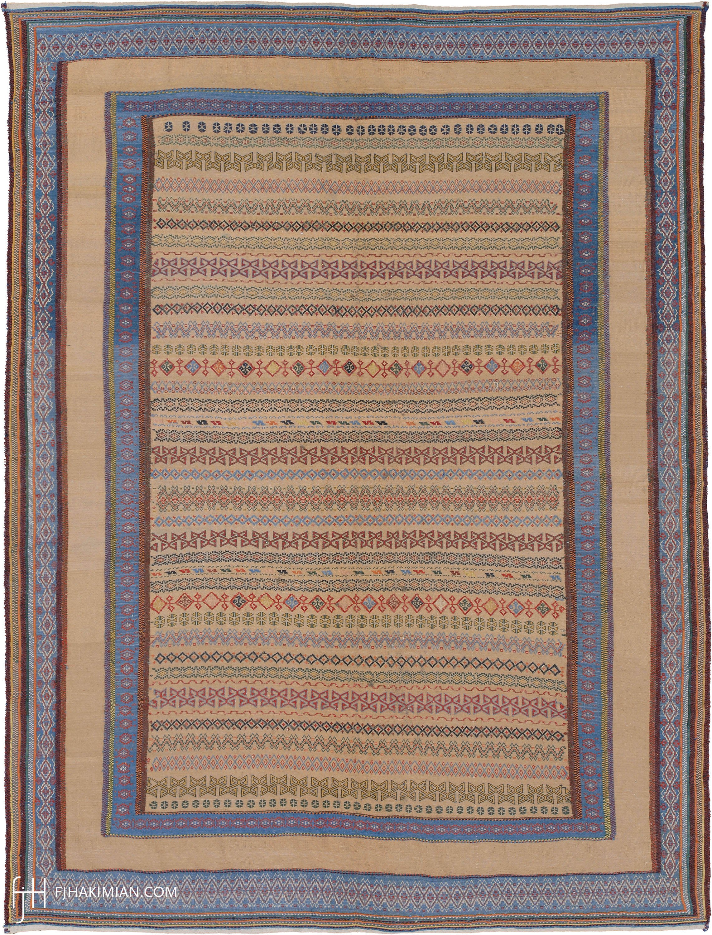 Persian Sofreh Kilim Design | Custom Soumak Carpet | Ref #16106 | FJ Hakimian | Carpet Gallery in NY