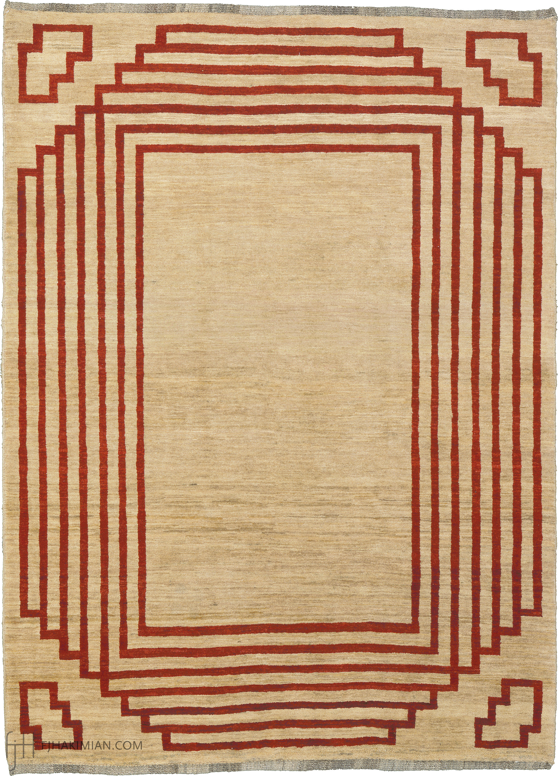 16230 Deco Border Design | Custom Modern & 20th Century Design Carpet | FJ Hakimian | Carpet Gallery in NYC