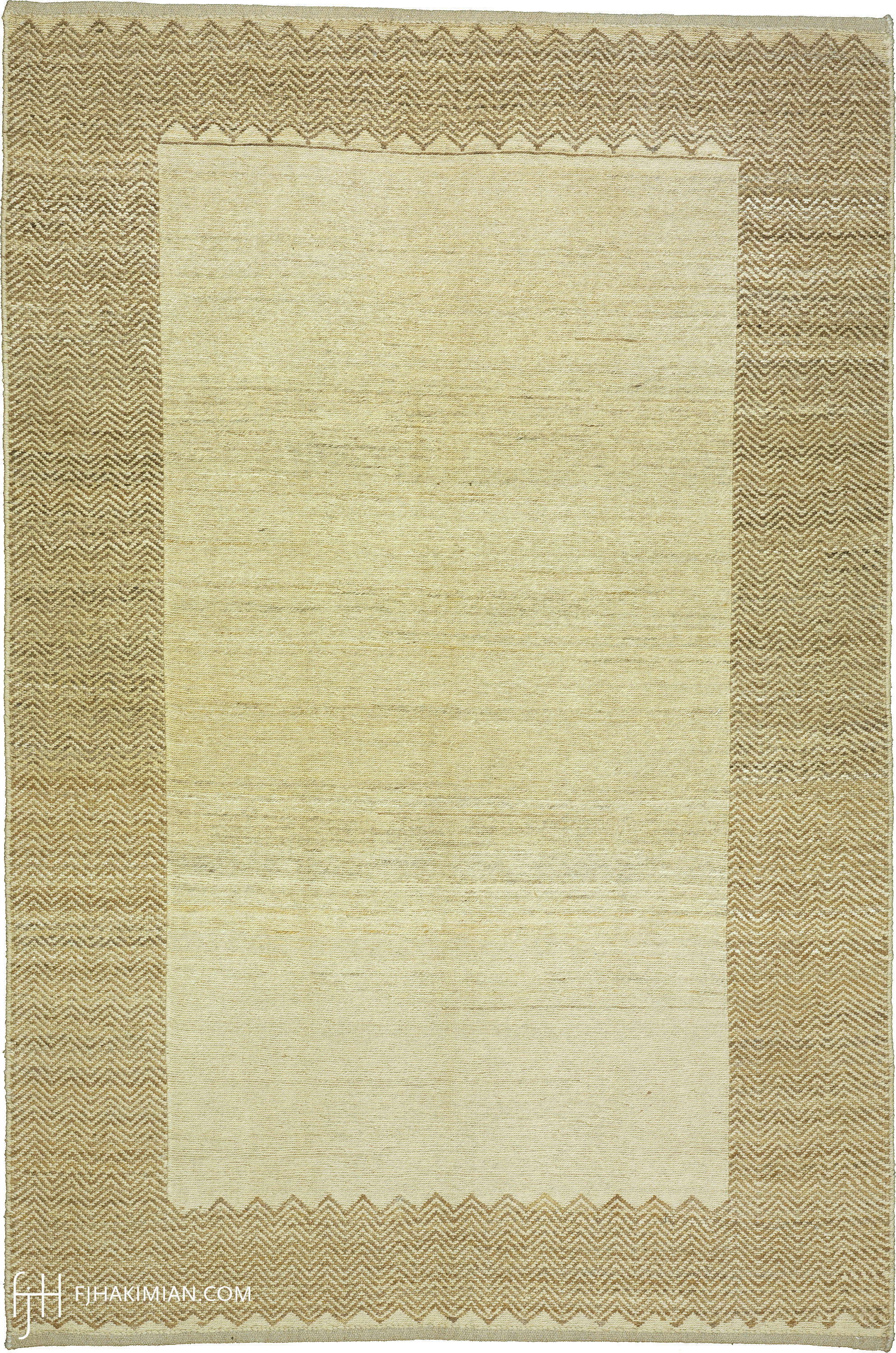 Soumak Herringbone Border Design | Custom Soumak Undyed Wool Carpet | FJ Hakimian | Carpet Gallery in NY