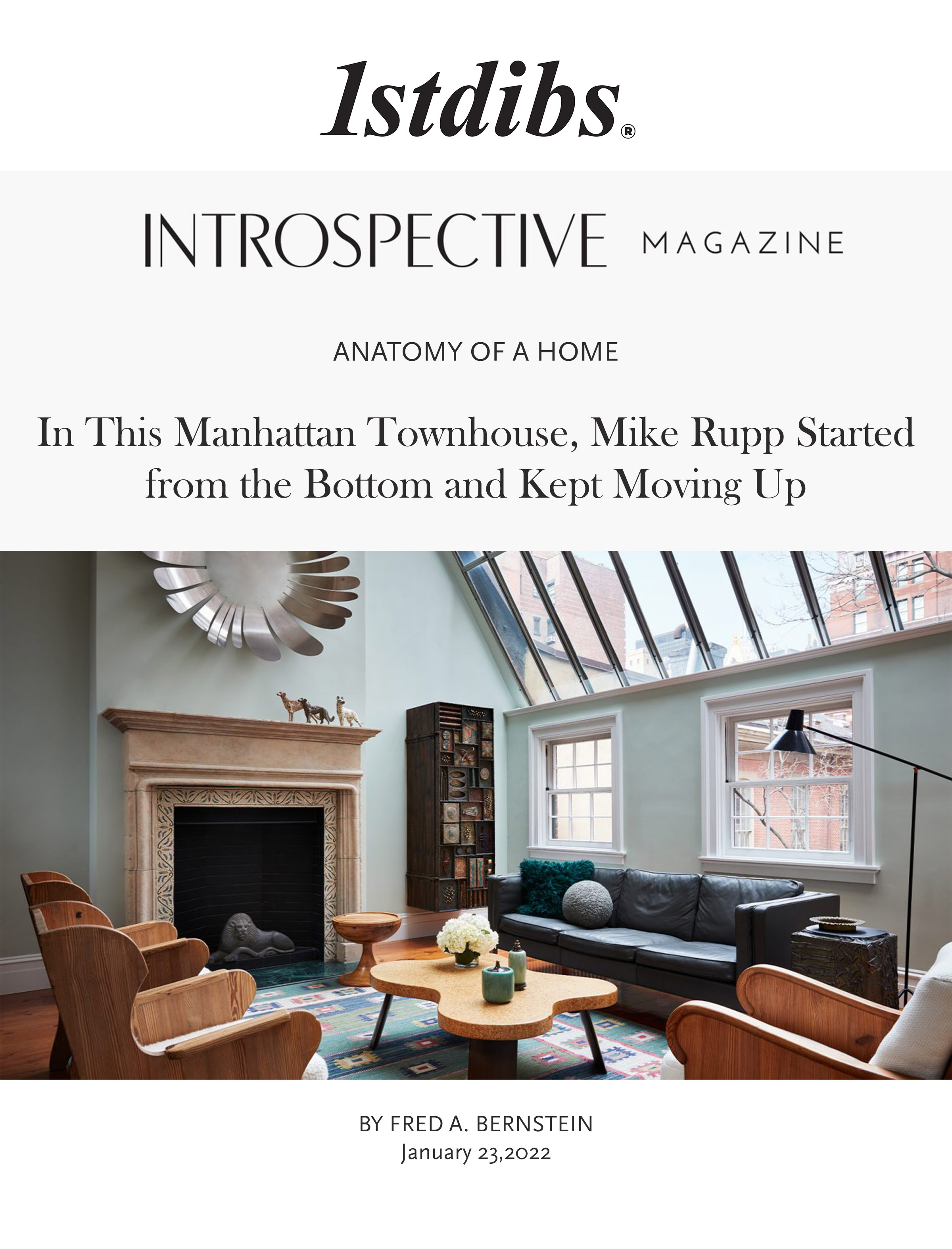 FJ Hakimian | 1stdibs cover-Introspective article | Press