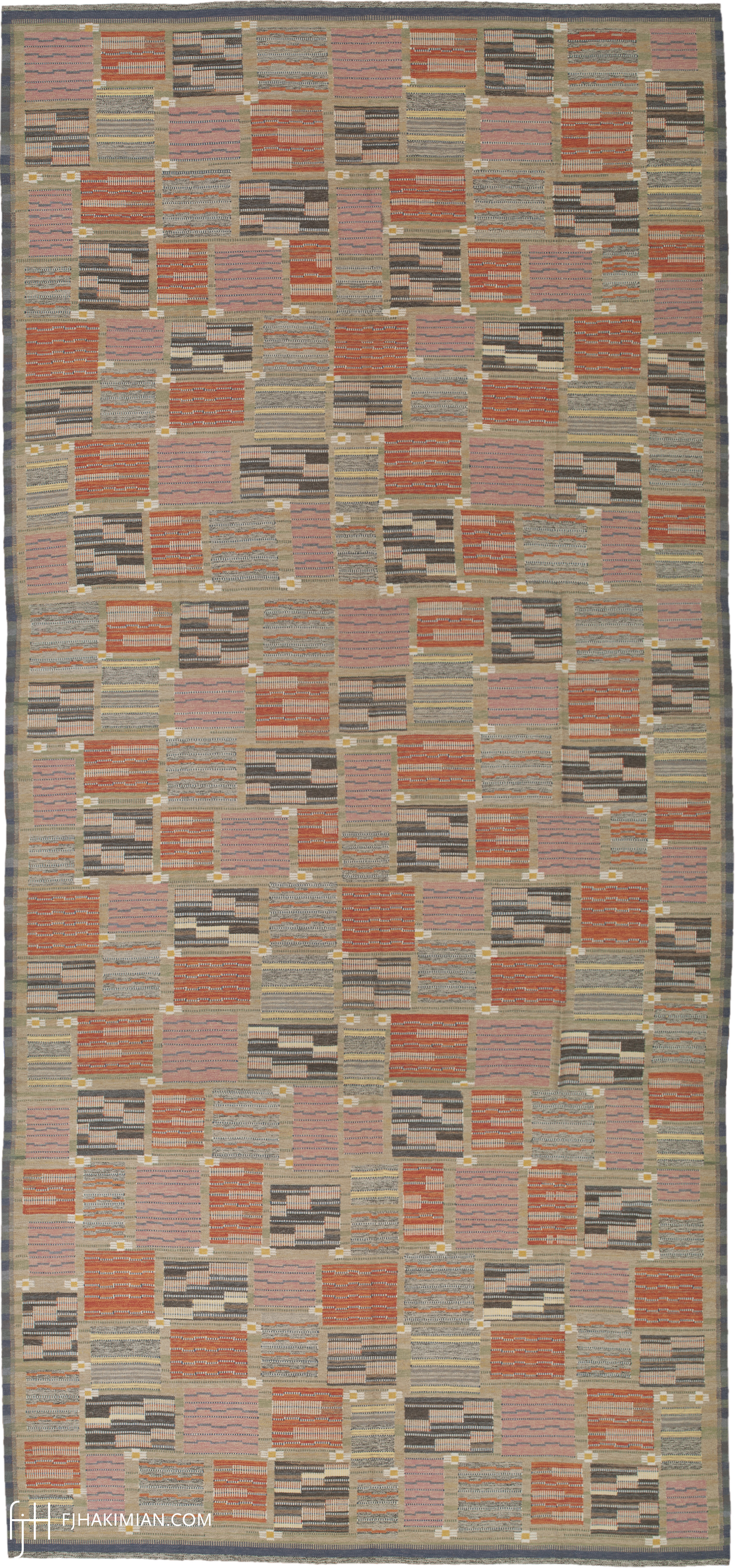 Strimmor Design | Custom Swedish Flat Weave Carpet | FJ Hakimian | Carpet Gallery in NY