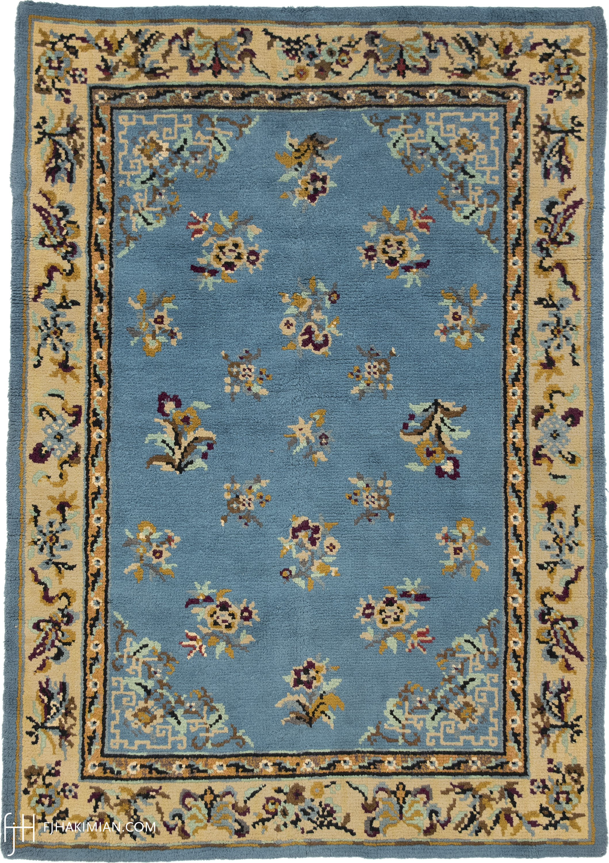 Vintage Spanish Savonnerie #03087 | FJ Hakimian Carpet Gallery NYC