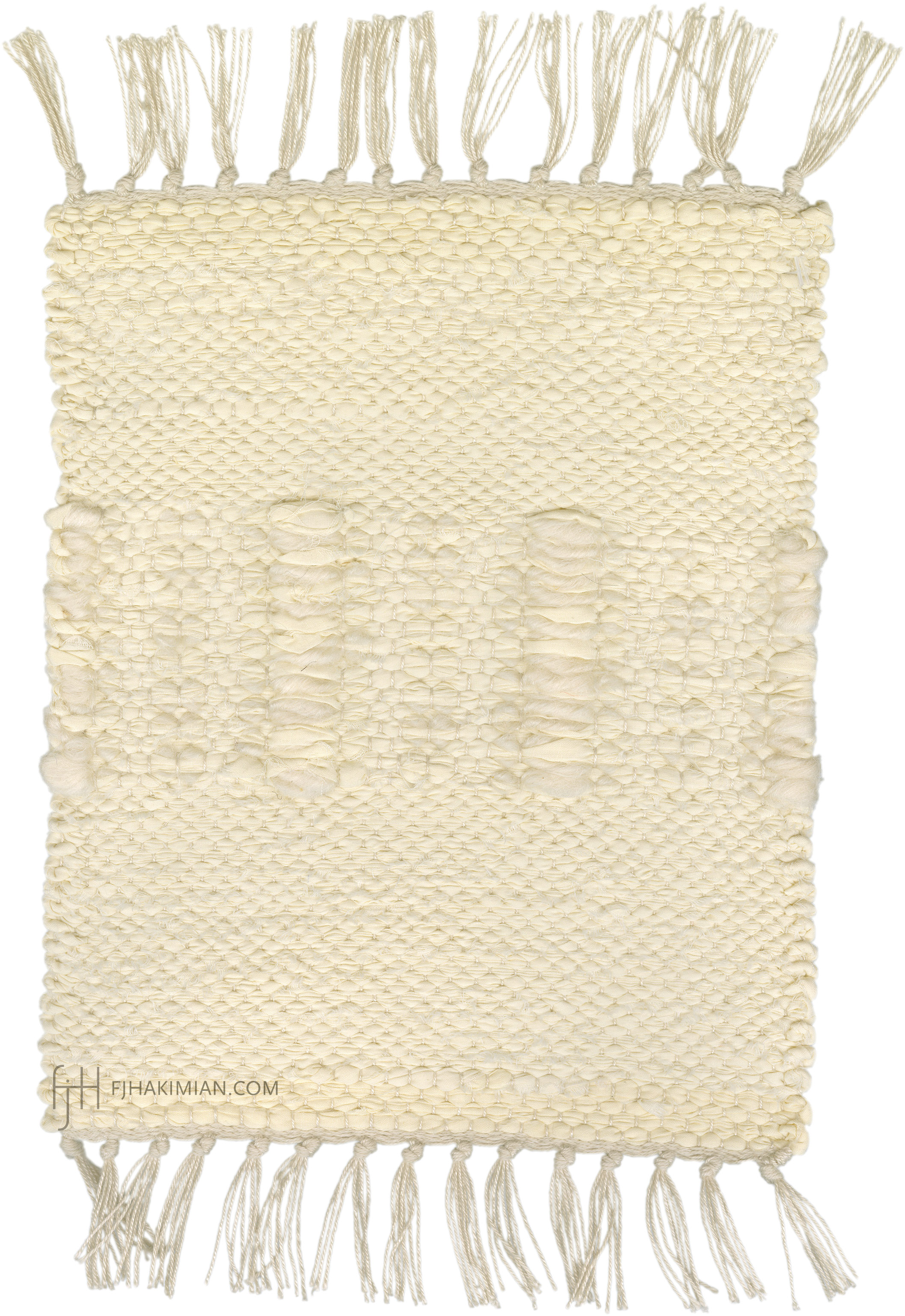 South Africa CS- Rib Flat Cotton Mohair Cream Sample #77458 | FJ Hakimian