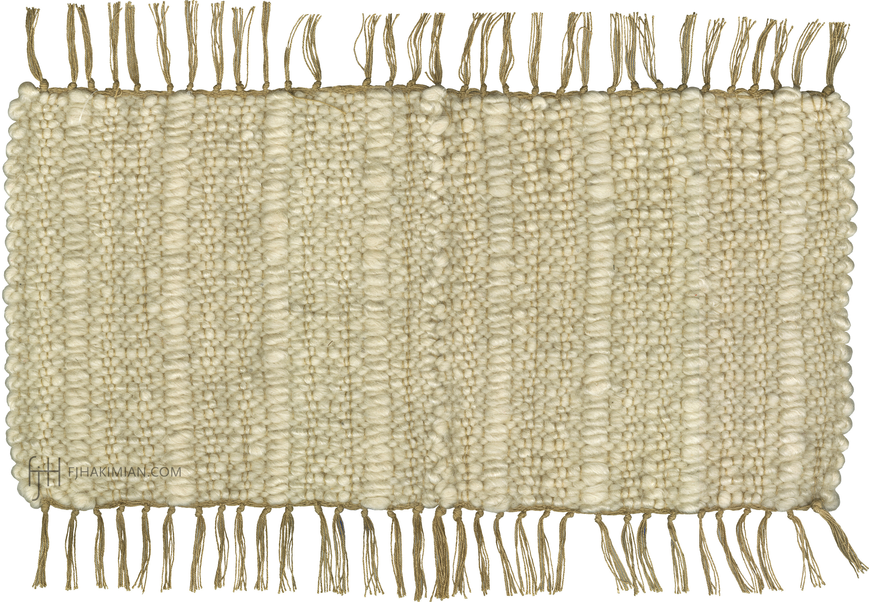 CS Rib Seam Design | Custom Mohair Carpet | White Mohair Rug | FJ Hakimian | Carpet Gallery in NYC