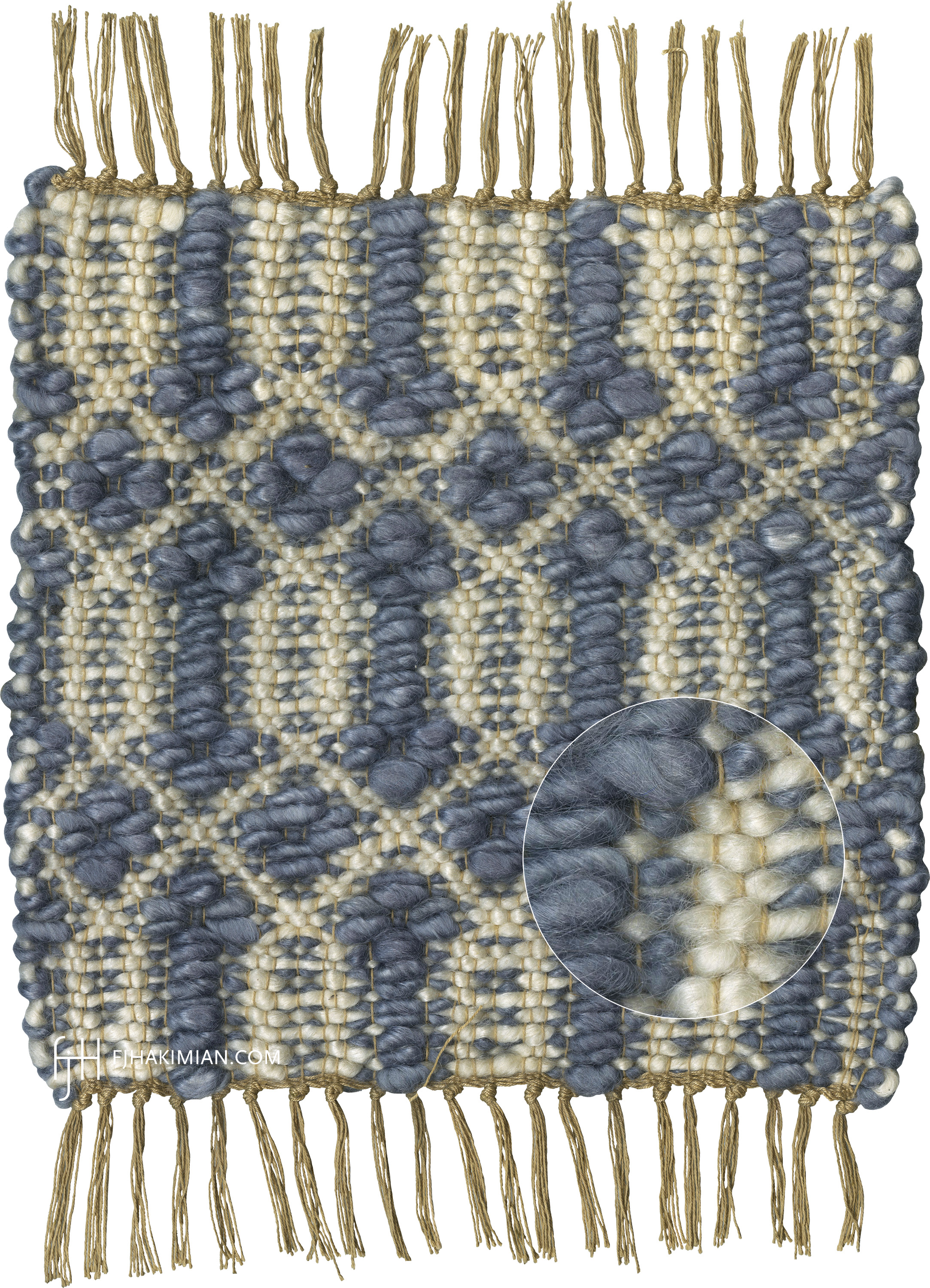 CS-Trellis Design | Dark Blue Rug | Custom Mohair Carpet | FJ Hakimian | Carpet Gallery in NYC