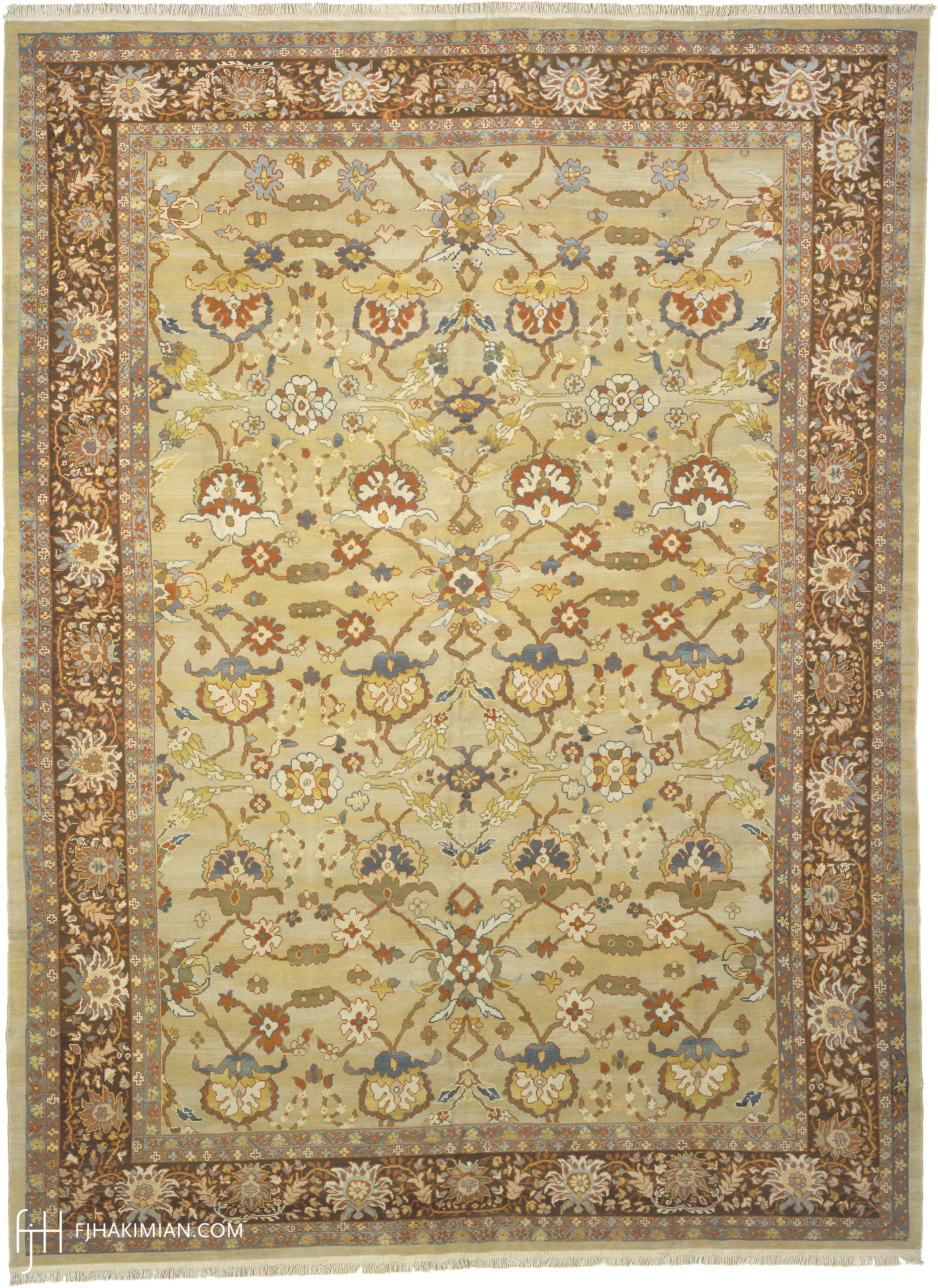Golden Coral Design | Custom Traditional Carpet | FJ Hakimian | Carpet Gallery in NY