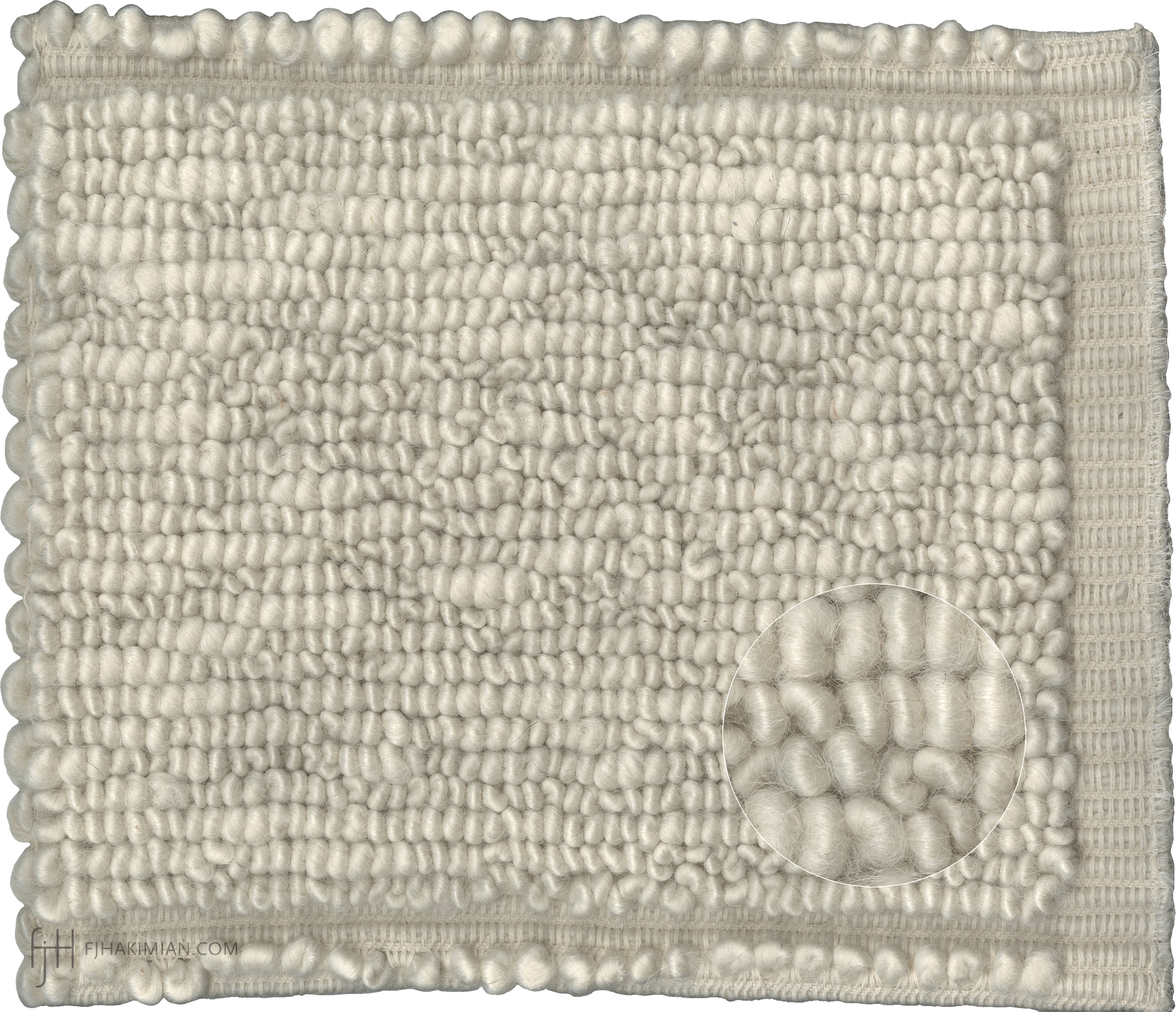 TC- White Mohair Sardinian Design | Custom Mohair Carpet | FJ Hakimian | Carpet Gallery in NYC